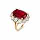 IMPORTANT RUBY AND DIAMOND RING - photo 1