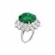 BULGARI EMERALD AND DIAMOND RING - photo 1