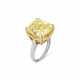 COLOURED DIAMOND AND DIAMOND RING - photo 1