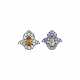 JAR COLOURED DIAMOND, SAPPHIRE AND DIAMOND `FLEUR DE LYS` EARRINGS - фото 1