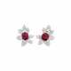 PEDERZANI RUBY AND DIAMOND EARCLIPS - фото 1