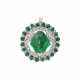 EMERALD AND DIAMOND EGYPTIAN STYLE PENDANT/BROOCH - photo 1