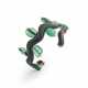 SUZANNE BELPERRON EMERALD AND ENAMEL `VAGUE` BANGLE - photo 1
