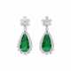 BULGARI EMERALD AND DIAMOND EARRINGS - photo 1