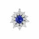 SAPPHIRE AND DIAMOND BROOCH / PENDANT - photo 1