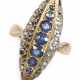 Damenring mit Saphiren und Diamanten - photo 1