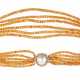Collier mit Brillanten und Mandarin-Granat - Foto 1