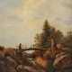 Schuhmann, Mutter und Kind Schafe treibend - photo 1