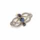 Art deco sapphire diamond ring - фото 1