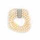 Pearl bracelet with diamond clasp - photo 1
