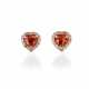 Sapphire diamond stud earrings - фото 1