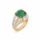 EMERALD AND DIAMOND 'TROMBINO' RING MOUNTED BY BULGARI - photo 1