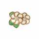 VAN CLEEF & ARPELS MOTHER-OF-PEARL, CHRYSOPRASE AND DIAMOND FLOWER BROOCH - Foto 1