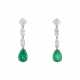 CARTIER EMERALD AND DIAMOND EARRINGS - photo 1