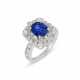 SAPPHIRE AND DIAMOND RING - photo 1