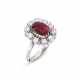 RUBY AND DIAMOND RING - Foto 1