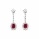 RUBY AND DIAMOND EAR PENDANTS - Foto 1