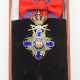 Rumänien: Orden des Stern von Rumänien, 1. Modell (1864-1932), Großkreuz Kleinod mit Schwertern am Ring, im Etui. - Foto 1