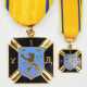 Ukraine: Kreuz der 1. ukrainischen Division, mit Miniatur. - Foto 1