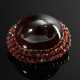 Granat Tombak Nadel mit großem Cabochon im Doppelkranz, 8,4g, 2,7x2,5cm - photo 1