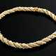 Gelbgold 750 Twist Kordelcollier mit Zuchtperlen (Ø 3mm), Italien, 54,9g L. 43cm, Kordel Ø 9mm - Foto 1