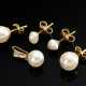 5 Diverse Teile Zuchtperlenschmuck: Paar Gelbgold 585 Akoya Ohrstecker (1,7g, Ø 7,2mm), Paar Gelbgold Süßwasser Ohrstecker (0,9g, Ø 4,5-5mm) und Gelbgold 333 Akoya Anhänger (0,6g, Ø 6,6mm) - photo 1 5 Diverse Teile Zuchtperlenschmuck: Paar Gelbgold 585 Akoya Ohrstecker (1,7g, Ø 7,2mm), Paar Gelbgold Süßwasser Ohrstecker (0,9g, Ø 4,5-5mm) und Gelbgold 333 Akoya Anhänger (0,6g, Ø 6,6mm) - photo 1