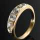 Schmaler Gelbgold 585 Bandring mit 6 Altschliff Diamanten (zus. ca. 1.05ct/SI-P1), 3,5g, Gr. 56 - Foto 1