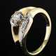 Gelbgold 585 und Platin Ring mit Brillant und Achtkantdiamanten (zus. ca. 0.25ct/VVSI/W), Mariage, 6,1g, Gr. 56 - фото 1