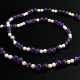 Lange Kette aus Amethystperlen (Ø 10,2-11,8mm) im Wechsel mit Zuchtperlen (Ø 7,5mm), 138g, L. 120cm - photo 1