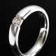 Klassisch eleganter Wempe Weißgold 750 "Suspense" Ring mit Brillant (ca. 0.15ct/SI/TW), sign., 5g, Gr. 51, mit Zertifikat und Box - Foto 1