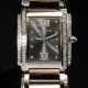 Klassische Patek Philippe Weißgold 750 „Twenty-4“ Armbanduhr, Quarzwerk, rechteckiges, gewölbtes Gehäuse mit abgestuften Seiten, Längsleisten mit Diamanten im Princess-Schliff (zus. ca. 0.92ct/VVS/TW) und Diamanten im A… - photo 1