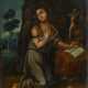 Unbekannter Künstler des 18.Jh. "Heilige Maria Magdalena", Öl/Leinwand auf Holz kaschiert, 37,7x29cm, rest., Craquelé, kleine Defekte der Maloberfläche - photo 1