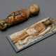 2 Miniatur Wachs Figuren "Christkind" und "Jesus im Grab", Süddeutsch 18./19.Jh., L. 6,2/6,7cm - photo 1