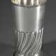 Hoher Becher mit halb geschweiftem Rillenrelief auf konischer Wandung, Silber 925, 202g, H. 15cm - photo 1