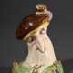 Jugendstil Scherzfigur „Trauriger Pilz mit Schnecke“, heller Scherben weiß glasiert und polychrom bemalt, Pressmarke "Martin Wiegand München", "München/Meissen", um 1918, H. 10cm, best. - фото 1