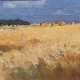 Thamm, Gustav Adolf (1859-1925) "Weizenfeld" 1944, Öl/Leinwand, u.r. sign./dat., 23,5x35cm (m.R. 35x46,5cm) - photo 1