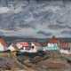Tesdorpf-Edens, Ilse (1892-1966) „Häuser am Meer“, Öl/Malpappe, u.l. sign., verso Klebeetikett "Galerie Commeter/ Hamburg", 17,3x24cm (m.R. 28,5x36cm) - photo 1