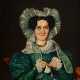 Hillebrandt, Johann Heinrich (1804-?) "Strickende Biedermeier Dame mit Hund" 1832, u.l. sign./dat., 32x26cm (m.R. 42,5x36cm) - photo 1