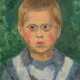 Schaper, Friedrich (1869-1956) „Kleiner Junge“ 1893, Öl/Malpappe, o.r. sign./dat., verso Studie „Feldarbeit“, ca. 37x26cm (m.R. 49,5x38,5cm), Craquelé - photo 1