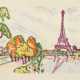 Hauptmann, Ivo (1886-1973) „Paris“ 1952, Öl/Buntstift, u. sign./dat./betit., freigestellt gerahmt, BM 38,5x46,5cm (m.R. 54,5x62cm) - photo 1