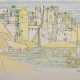 Bargheer, Eduard (1901-1979) "Hafenstadt" 1970, Farblithographie, u. sign./dat./bez., u.r. i.d. Platte sign./dat., PM ca. 29x42cm, BM 49,5x64cm, l. leicht vergilbt - photo 1