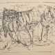 Thompson, Mildred (1936-2003) "Katze" 1959, Lithographie, 3/10, u. sign./dat./num./gewidmet, PM 38x48,5cm, BM 54x75,5cm, Randdefekte, im Randbereich leicht fleckig - Foto 1