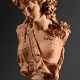 Terracotta Büste „Allegorie der Flora“ auf eckigem Postament, um 1890, H. 60cm, Witterungsspuren - photo 1