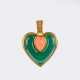 Cartier. Anhänger 'Pendentif Coeur Billet Doux Agate et Corale'. - photo 1