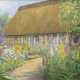 Carl Emil Uphoff (Witten/Ruhr 1885 - Worpswede 1971). Brünjeshof mit Blumenbeet - Paulas Atelier. - Foto 1