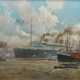 John Gleich (Memel 1879 - nach 1927). Die Europa im Hamburger Hafen. - photo 1