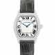 CARTIER. AN ATTRACTIVE 18K WHITE GOLD AND DIAMOND-SET TONNEAU-SHAPED WRISTWATCH - Foto 1 CARTIER. AN ATTRACTIVE 18K WHITE GOLD AND DIAMOND-SET TONNEAU-SHAPED WRISTWATCH - Foto 1