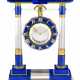 CARTIER. A MAGNIFICENT AND VERY RARE SILVER AND LAPIS LAZULI-SET MYSTERY CLOCK WITH NEPHRITE, ROCK CRYSTAL, AND DIAMONDS - photo 1