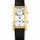 CARTIER. AN 18K GOLD RECTANGULAR DUAL TIME WRISTWATCH - фото 1 CARTIER. AN 18K GOLD RECTANGULAR DUAL TIME WRISTWATCH - фото 1
