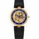 PATEK PHILIPPE. AN 18K GOLD AND ENAMEL SKELETONISED WRISTWATCH - photo 1